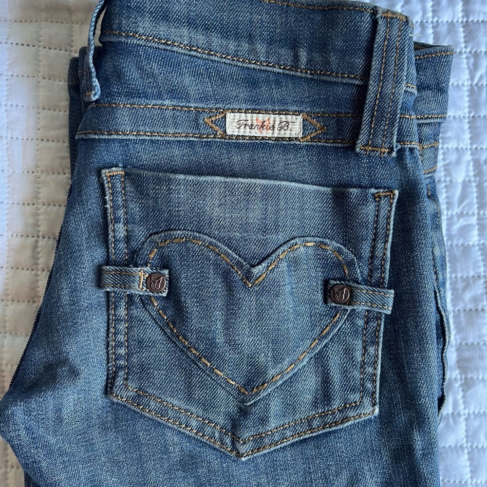 Frankie B. Heart Pockets Low Rise Jeans